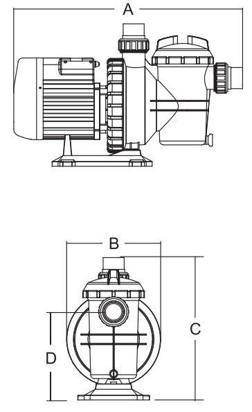 Thép không rỉ: máy bơm Emaux SC150 Phần vỏ máy được cấu tạo từ chất liệu thép không gỉ 316